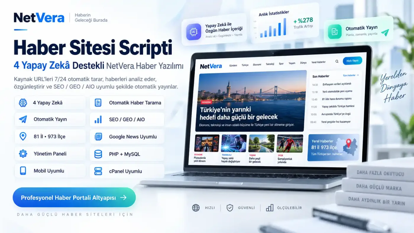 NetVera Haber Scripti – Otomatik Haber Yazılımı kapak görseli